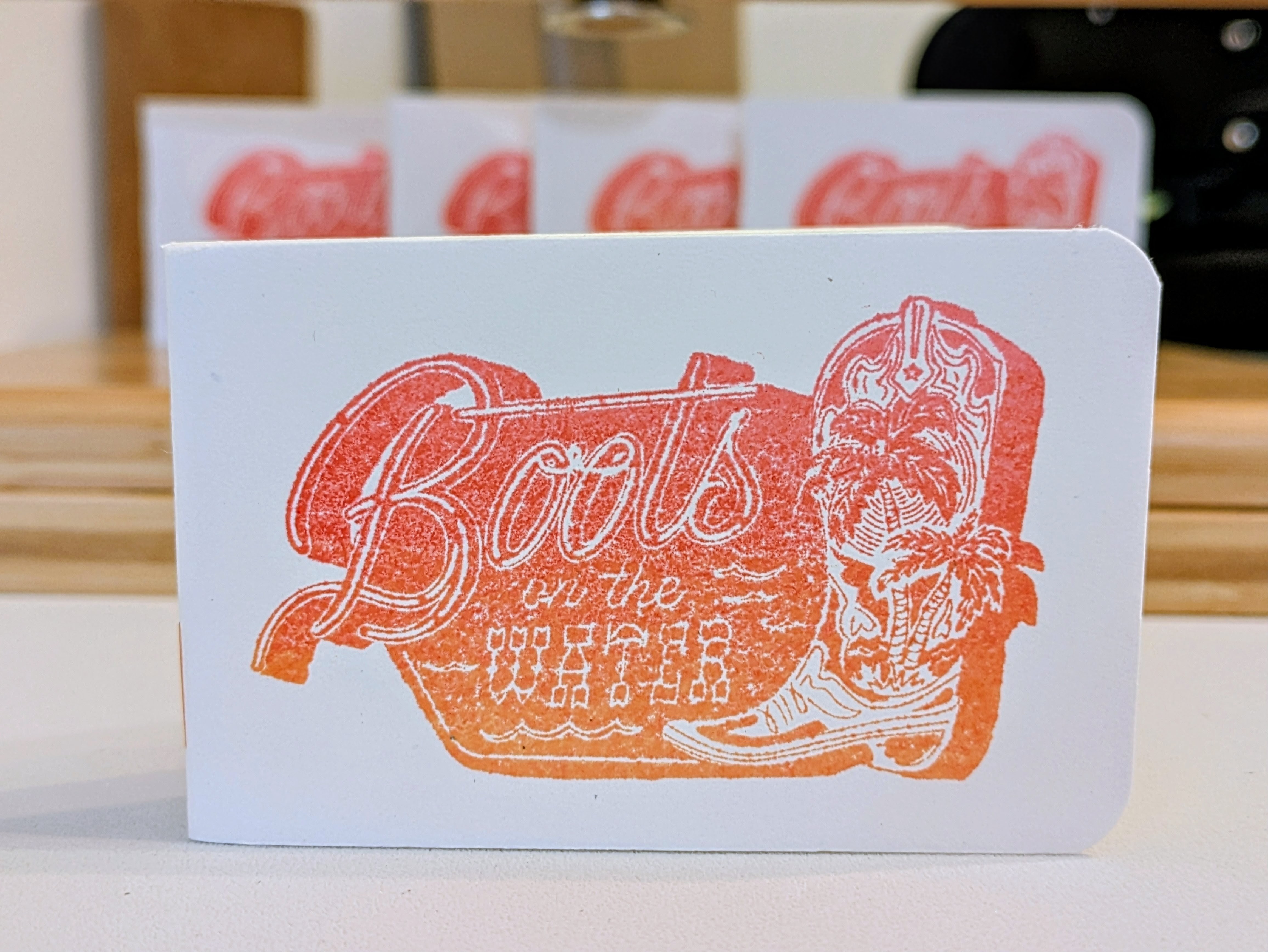 Special edition Boots on the Water red Wallet Notebook front